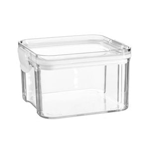 Argon Tableware 460ml Food Storage Container - Airtight Reusable Meal Prep Lunch Storage Container With White Clip-lock Lid