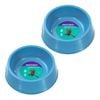 2x Paws & Claws 18cm Pets/Dogs Round Essentials Single Bowl/Dishes/Feeders Asstd