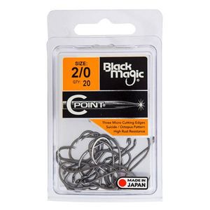 Black Magic C Point Fishing Hook Economy Pack 2/0