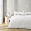 Accessorize Augusta White Ruched Quilt Cover Set King