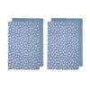 Ladelle Set of 4 Homespun Cotton Kitchen Tea Towels 50 x 70 cm Denim