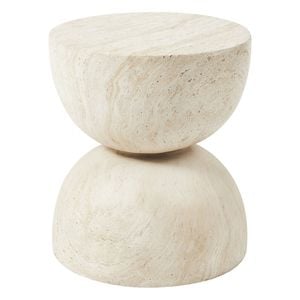 Cooper & Co. Stella 40cm MgO Side Table Travertine Look