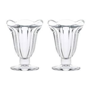2x 4pc Porto Soda Lime Glass Dessert Sundae Cup 13cm/150ml - Clear