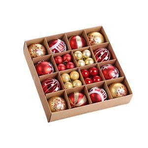 Catzon 44 Pcs Christmas Balls Colored Shatterproof Plastic Baubles for Xmas Party-Set3