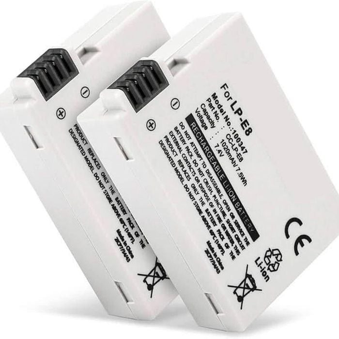 2 Pack | Canon Lp-e8 Battery Replacement