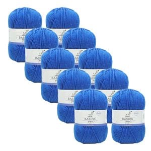 10x Malli Cornflour Blue Blend Basic 100g Knitting Yarn Acrylic/poly