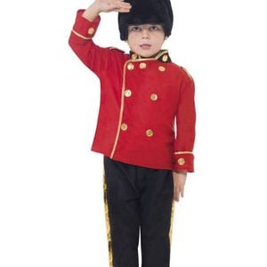 Busby Guard Boys Fancy Dress Costume - Small