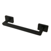 Barelli Matte Black Rigoni Base Double Towel Bar - Black