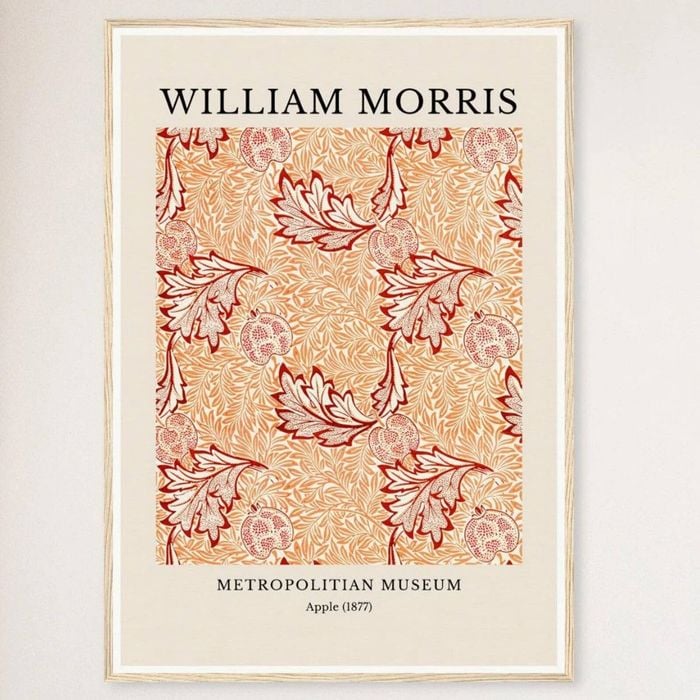 Galrie William Morris Apple Print from Metropolitan Museum (1877) - Elegant Wall Art, Wood Frame, 70 x 100cm (28 x 40inch)