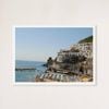 Galrie Stunning Amalfi Coast Umbrellas - Fine Art Photography for Home Decor, White Frame, 50 x 70cm (20 x 28inch)