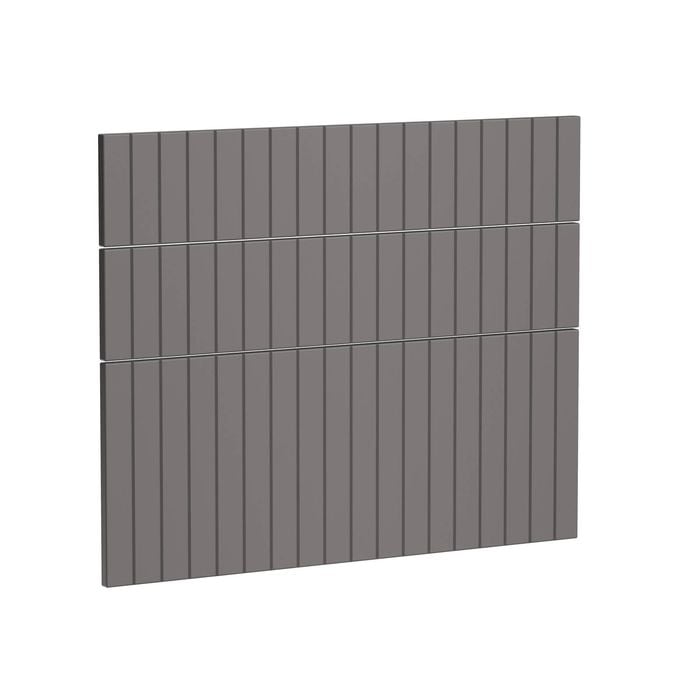Kaboodle 900mm Smoked Grey V-Groove 3 Drawer Panels