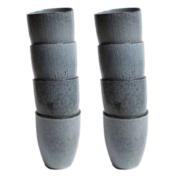 2x 4pc Coffee Culture Reactive 280ml Ceramic Hot/Cold Beverage Coffee & Tea Cup