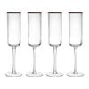 4pc Mikasa Sorrento Crystal Flute Glass Set 200ml