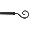 Windoware Shepherds Crook 16mmx3m Black Curtain Rod Set