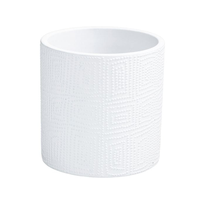 MODA 11.5cm White Matte Mono Indoor Ceramic Planter