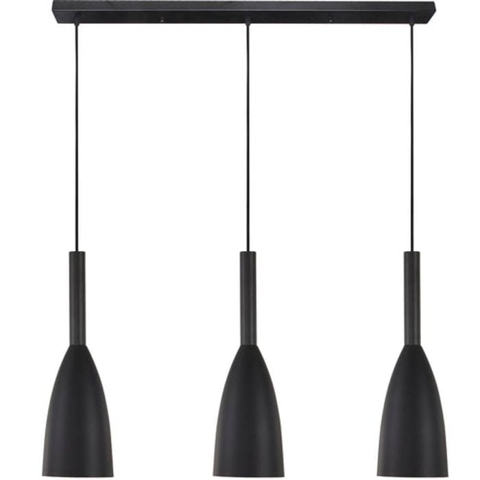 Matt Black Urban 3 Light Pendant