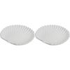 2x LVD Palm Ceramic Plate Trinket Dish/Jewellery Holder Decor Small 15cm White