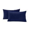 Gioia Casa Twin-Pack Velvet Cushion Covers – Soft Microfibre Cushion Covers with Hidden Zipper (Navy Blue, 30cm*50cm)