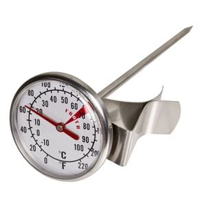 Davis & Waddell Large Dial Milk Frothing 4x13cm -10°c To 100°c Thermometer Glass