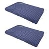 2x Bas Phillips Hayman Zero Twist Bath Mat 600gsm Cotton 78x48cm Indigo