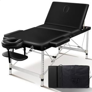 Alfordson Massage Table 3 Fold 85cm Black