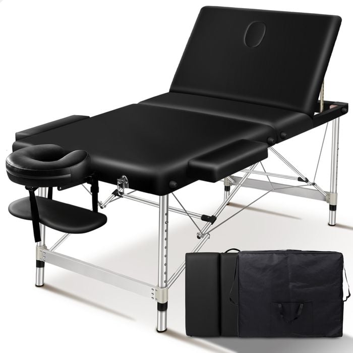 Alfordson Massage Table 3 Fold 85cm Black