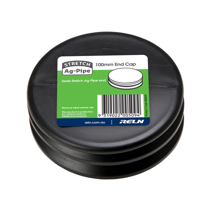 Reln Stretch Ag-Pipe 100mm Drain End Cap
