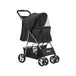 i.Pet Pet Stroller Pram Dog Cat Carrier Cage Travel Pushchair Foldable 4 Wheels