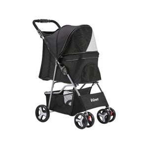 i.Pet Pet Stroller Pram Dog Cat Carrier Cage Travel Pushchair Foldable 4 Wheels