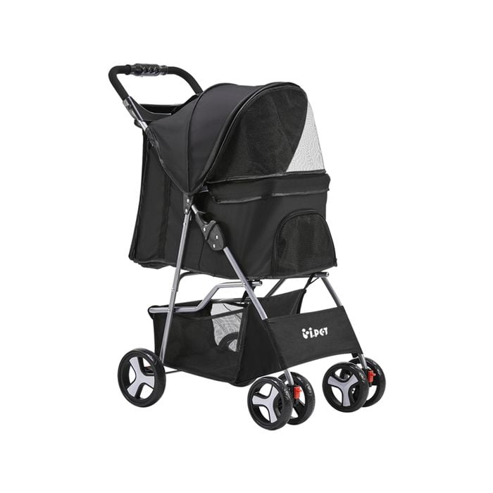i.Pet Pet Stroller Pram Dog Cat Carrier Cage Travel Pushchair Foldable 4 Wheels