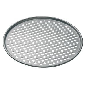 Mastercraft 32cm Heavy Base Non-Stick Round Pizza Crisper Tray - Black