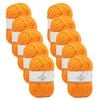 10pk Malli Super Blend Basic Knitting Crochet Yarn 8ply 100g Footy Orange