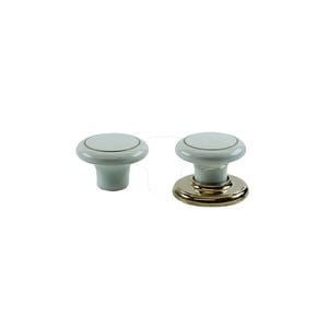 Sylvan Ceramic Knob White / Gold