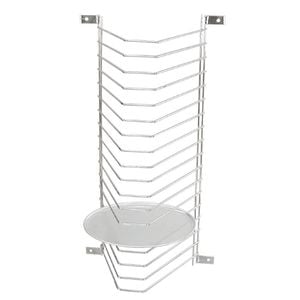 Cookmaster Wall Mounted Pizza Rack Stainless Steel 15 Slot Storage Organizer
