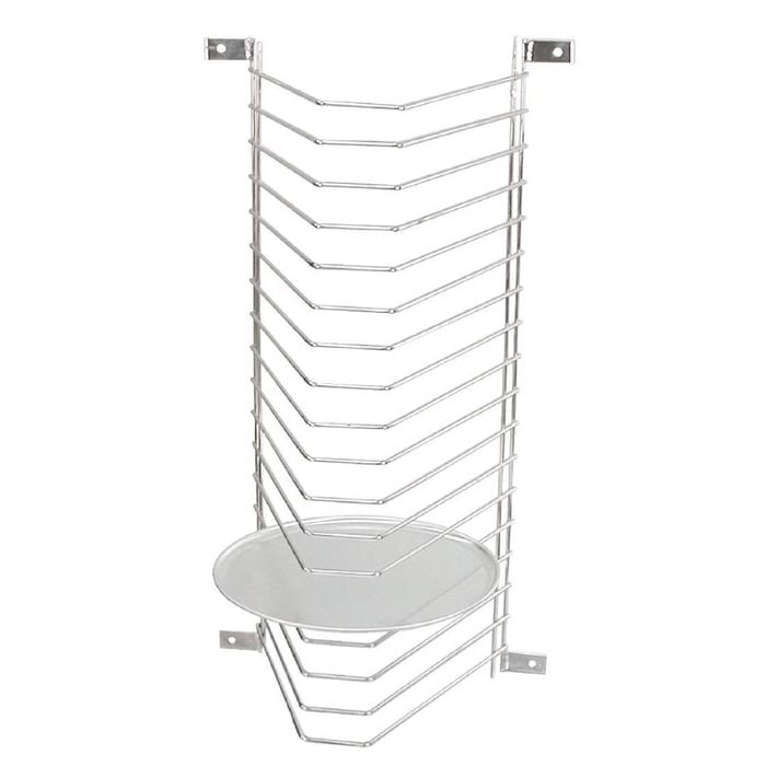 Cookmaster Wall Mounted Pizza Rack Stainless Steel 15 Slot Storage Organizer