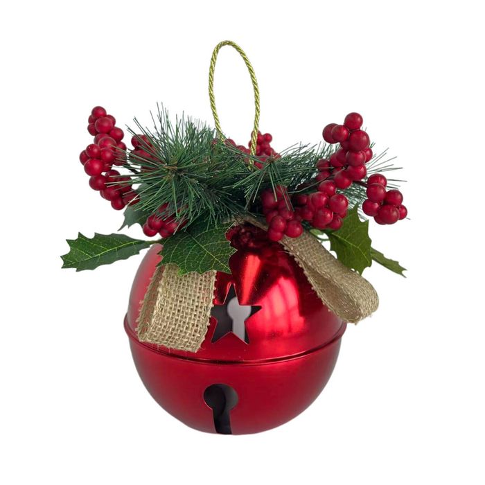 Mirabella 22cm Red Christmas Tree Bell Decoration
