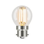 Luce Bella Round Filament B22 Dimmable LED 450 Lumen Warm White 4.5 Watt Globe 2Pk