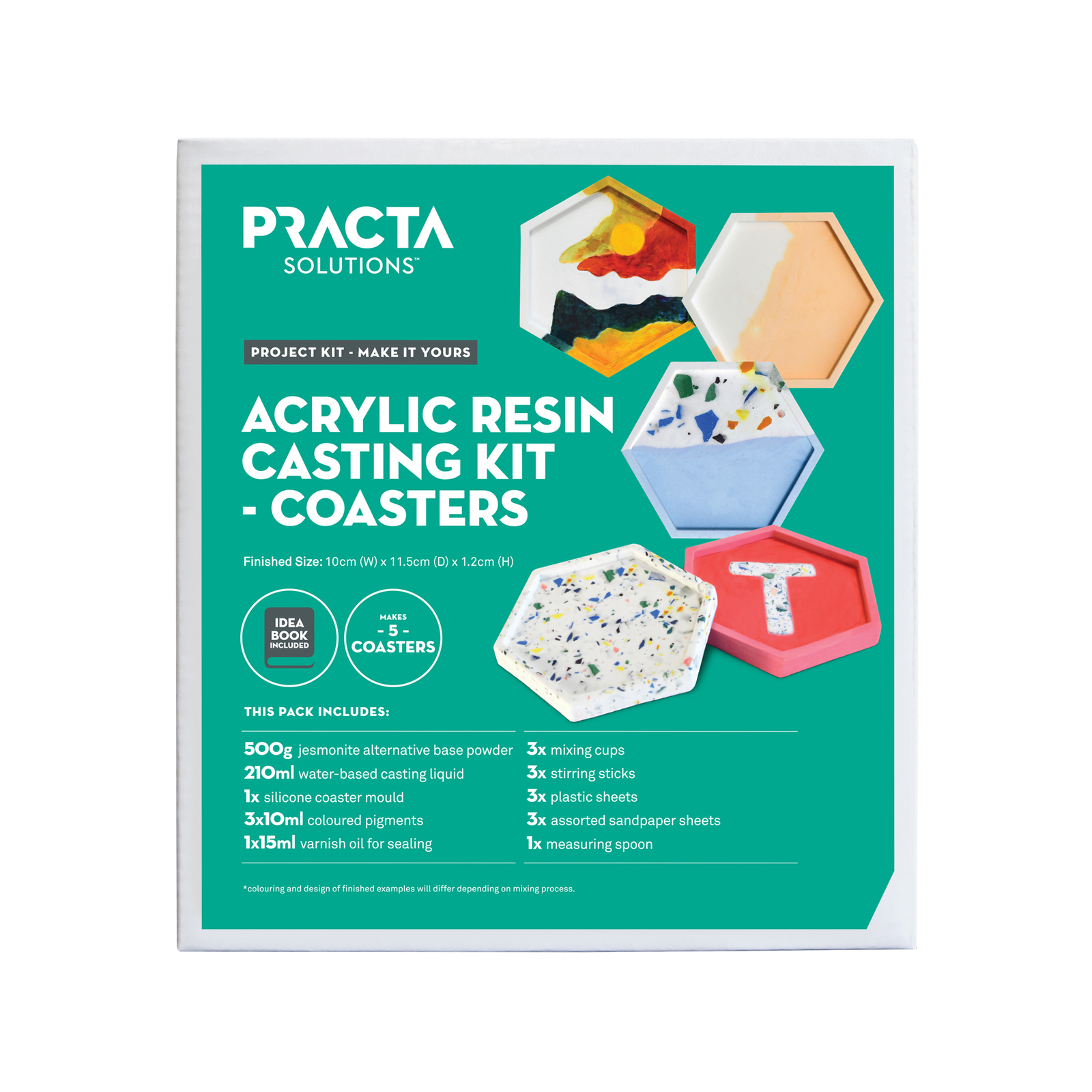 Practa Coasters Acrylic Resin Casting Kit