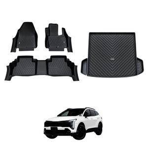 AUSGO Floor Mats & Boot Liner Set for KIA Sportage Petrol NQ5 PE 2025-Onwards With Subwoofer Car Floor Liners Cargo Mat