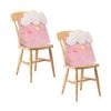 Soga 2x Pink Cloud Cushion Soft Lumbar Wedge Pillow Bedside Plush Home Decor