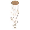 Vencha Yoyo 21 Light Tri-Colour LED Pendant - Gold