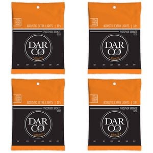 4PK Martin Guitar D210 Darco Acoustic String 80/20 Phosphor Bronze Extra Light
