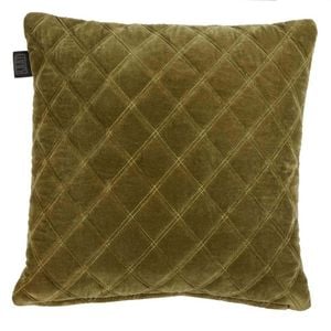 Bedding House 43cm x43 cm Olive Vercors Velvet Filled Cushion