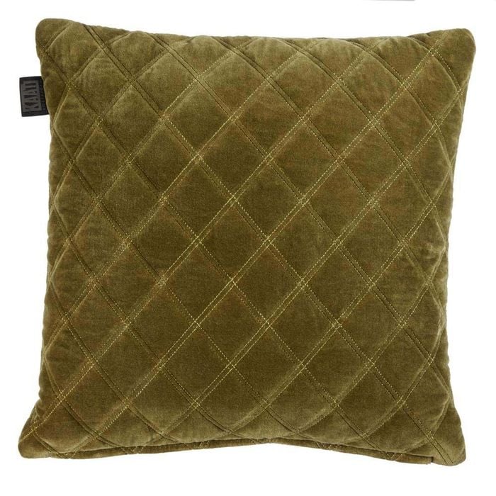 Bedding House 43cm x43 cm Olive Vercors Velvet Filled Cushion