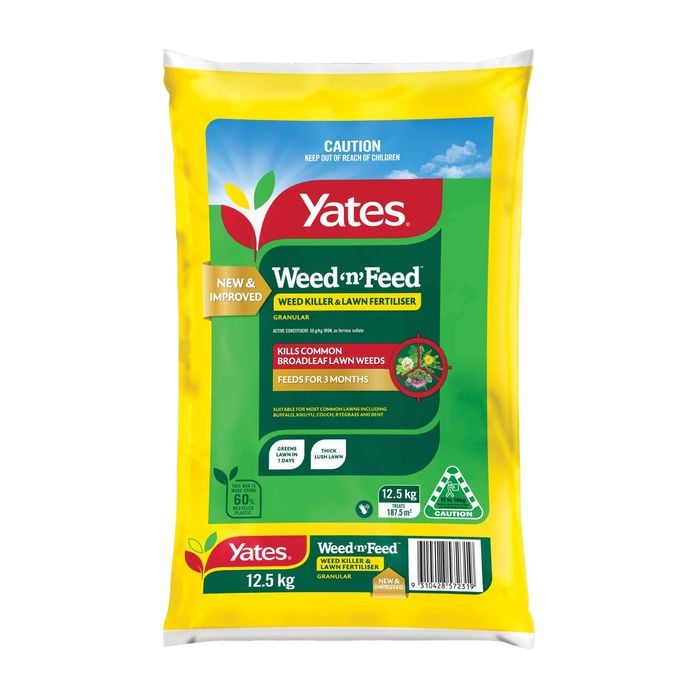 Yates Weed 'n' Feed 12.5kg Weed Killer and Lawn Fertiliser Granular
