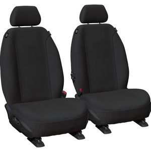For Mitsubishi Triton MV Dual Cab 2023-On Super Tough Black Front Canvas Car Seat Cover
