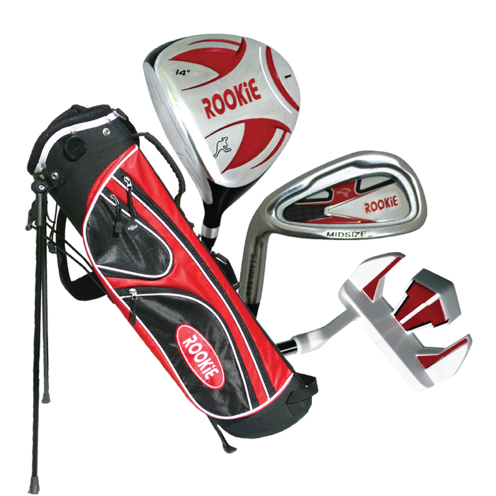 Rookie - Kids Golf Set LH - 4 Pce Red for 10 Yrs & Over