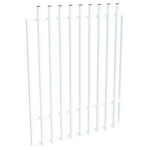 ProtectorAl 800 - 1200 x 1500mm Pearl White Aluminium Batten Pool Gate