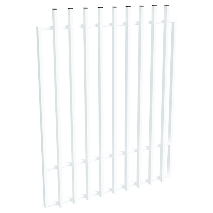 ProtectorAl 800 - 1200 x 1500mm Pearl White Aluminium Batten Pool Gate