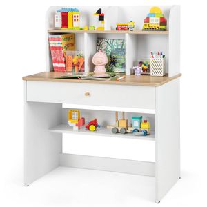 Costway Kids Study Desk Writing Table, White